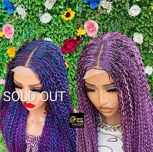 WATERMELON BRAIDED WIG ON 2*4 LACE CLOSURE 35"